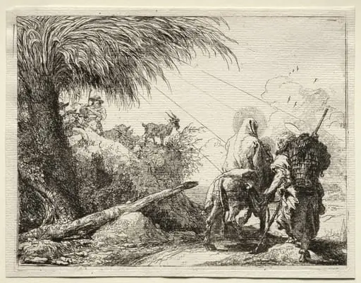 Flight into Egypt: The Holy Family and the Palm Tree, by Giovanni Domenico Tiepolo