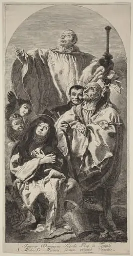 Four Saints of the Benedictine Order, by Giovanni Domenico Tiepolo