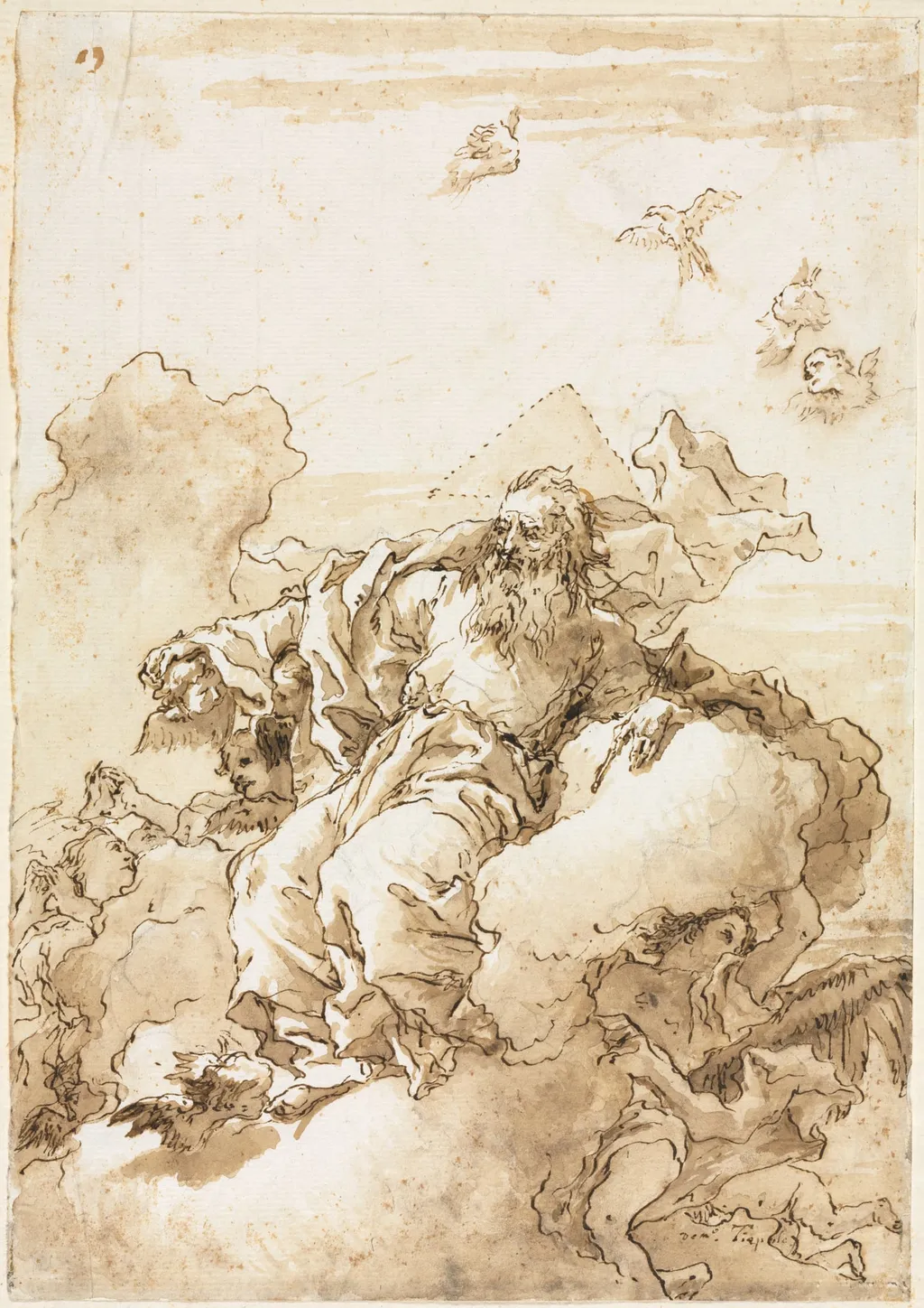 God the Father with Symbol of the Trinity, by Giovanni Domenico Tiepolo, 1758