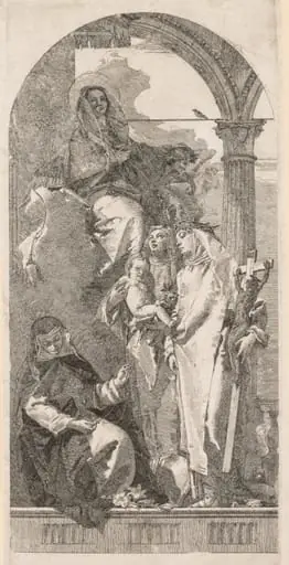 Madonna with Saints Agnes, Catherine and Rosa, by Giovanni Domenico Tiepolo