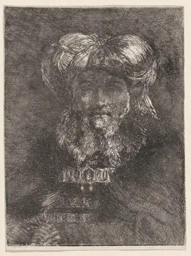 Old Man in the Manner of Rembrandt, by Giovanni Domenico Tiepolo