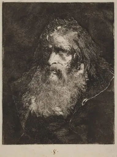 Old Man with Bare Head, by Giovanni Domenico Tiepolo