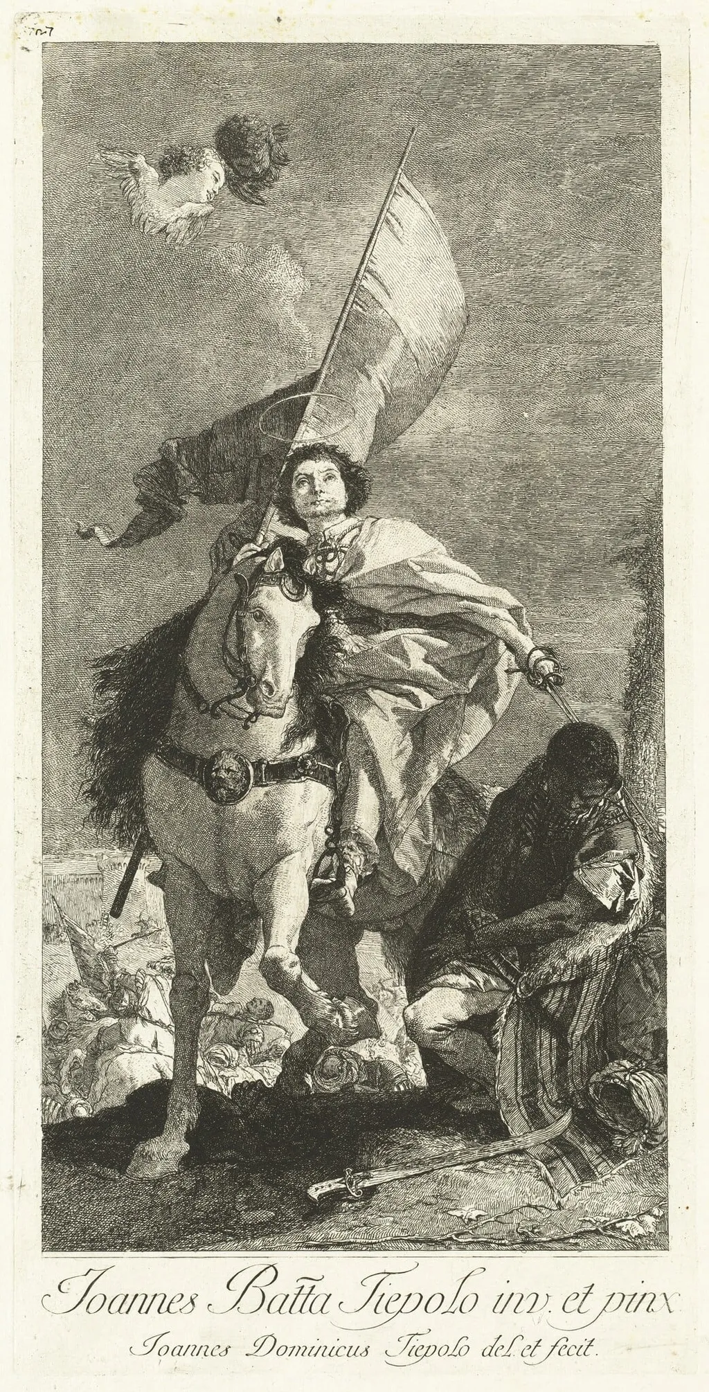Saint James of Compostela, by Giovanni Domenico Tiepolo, ink, 1766