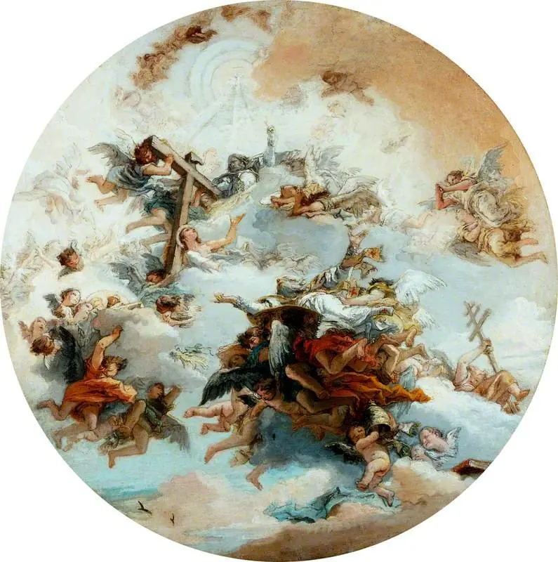 Saint Leo in Glory (sketch for the ceiling of the church of San Lio, Venice), by Giovanni Domenico Tiepolo