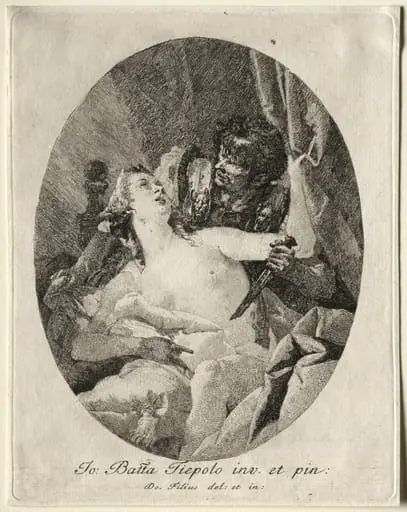 Tarquin and Lucretia, by Giovanni Domenico Tiepolo