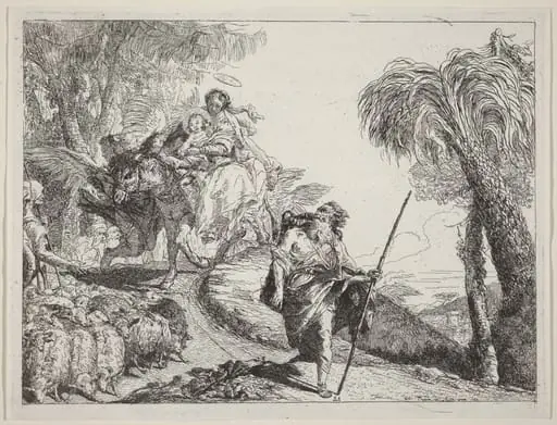 The Flight with Joseph in the Foreground, by Giovanni Domenico Tiepolo