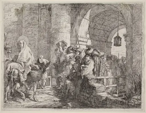 The Holy Family Arriving at a City Gate, by Giovanni Domenico Tiepolo