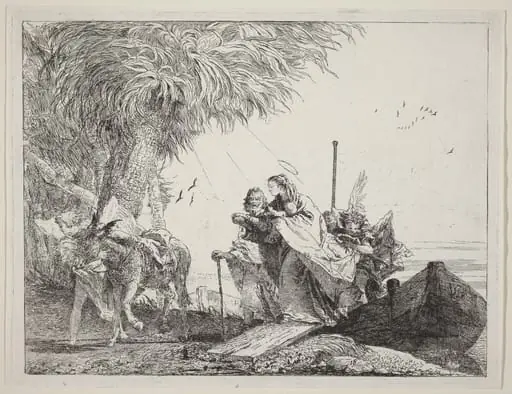 The Holy Family Disembarking, by Giovanni Domenico Tiepolo