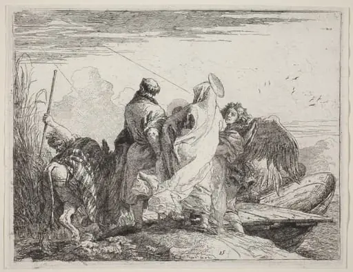 The Holy Family Preparing to Embark, by Giovanni Domenico Tiepolo