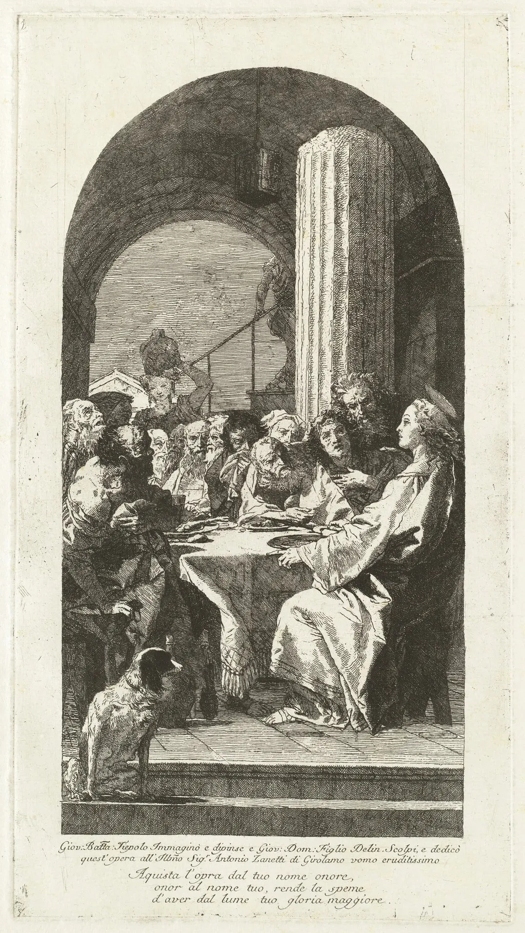 The Last Supper, by Giovanni Domenico Tiepolo, ink, 1766