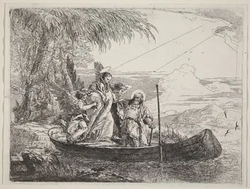 The Madonna, Child, and Angels Entering the Boat, by Giovanni Domenico Tiepolo