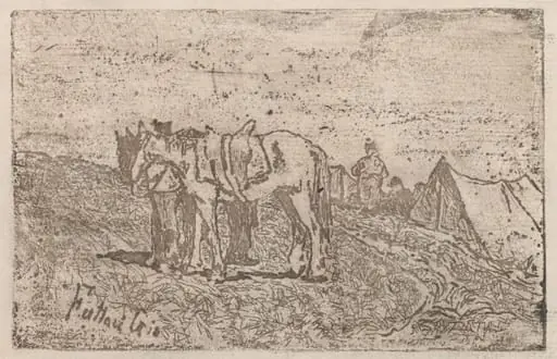 a) On Maneuvers (recto); b) On Maneuvers (verso) (Alle Manovre), by Giovanni Fattori