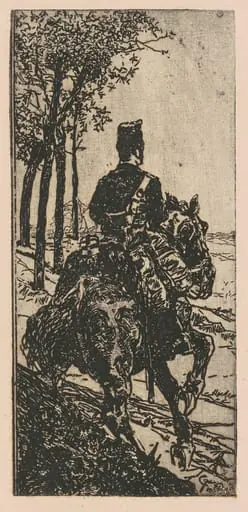 Artillery Soldier on Horseback (Soldato di artiglieria a cavallo), by Giovanni Fattori