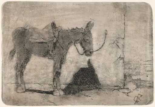 Little Donkey in Sunlight (Somarello al sole), by Giovanni Fattori
