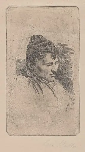Portrait of the Artist's Second Wife (Ritratto della seconda moglie), by Giovanni Fattori
