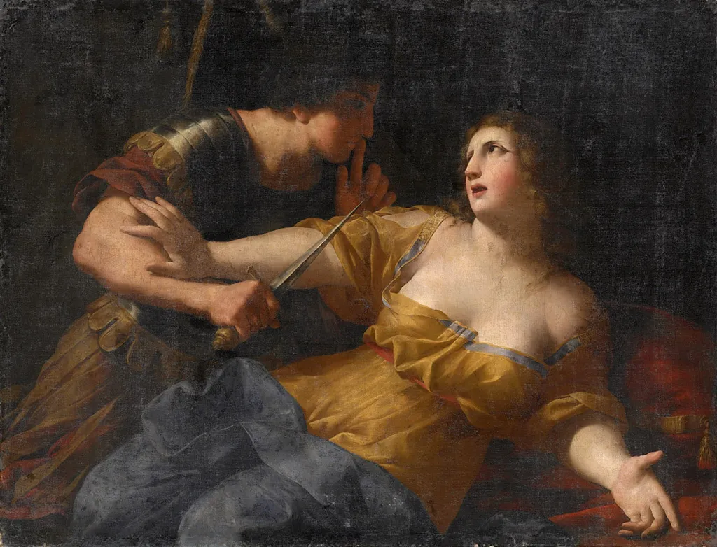 Tarquin and Lucretia, by Giovanni Francesco Romanelli, oil, 1638