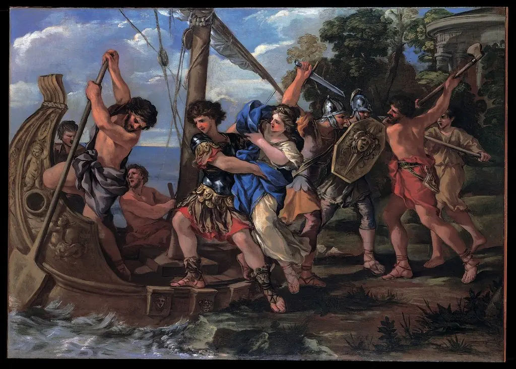 The Elena kidnapping, by Giovanni Francesco Romanelli
