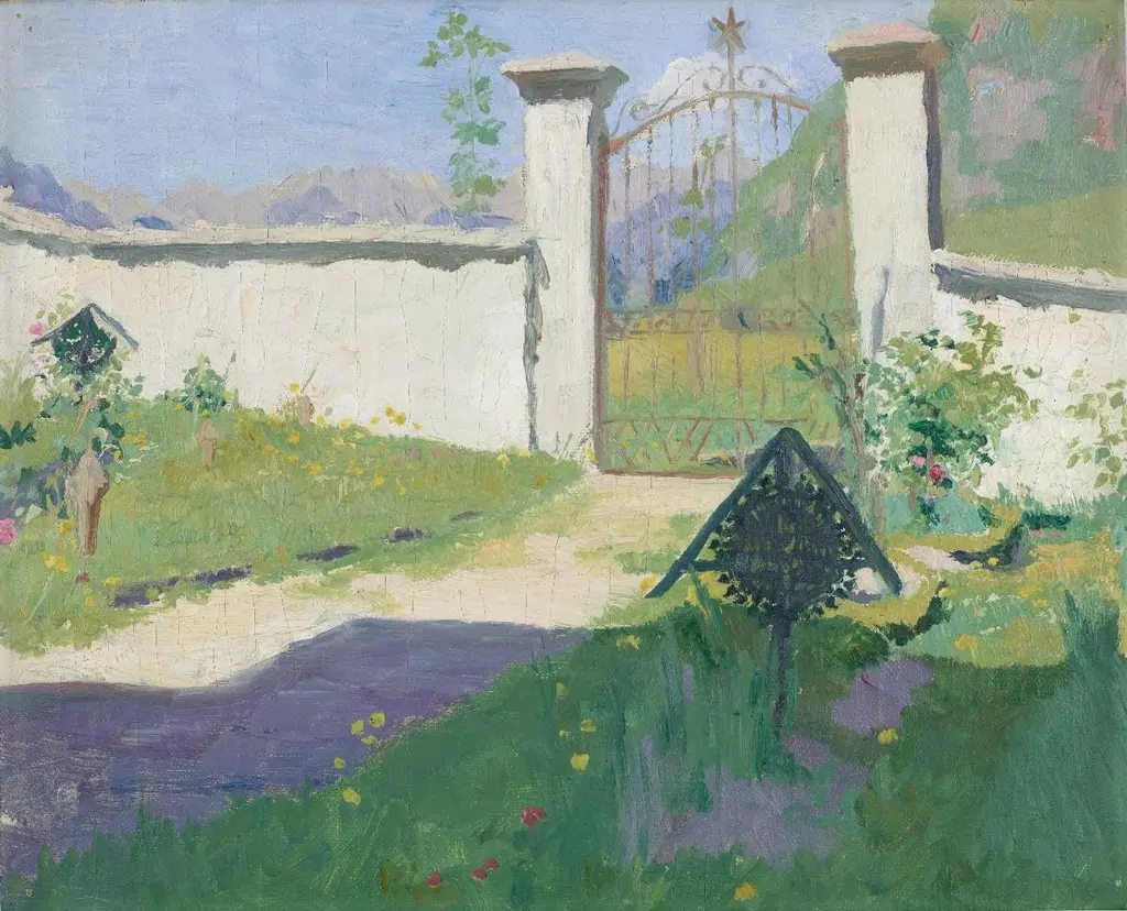 Im Friedhof der Kirche San Giorgio bei Borgonovo, by Giovanni Giacometti