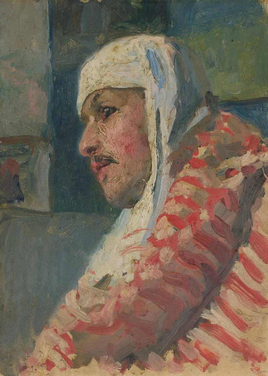 Orientale, Bruststück, by Giovanni Giacometti, oil, 1895