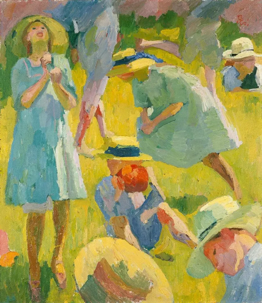 Spielende Kinder, by Giovanni Giacometti