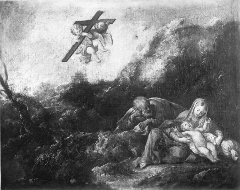 Auf der Flucht nach Ägypten, by Giovanni Gioseffo dal Sole