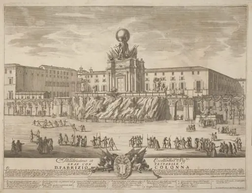 The Prima Macchina for the Chinea of 1722: The Temple of Janus, by Giovanni Girolamo Frezza