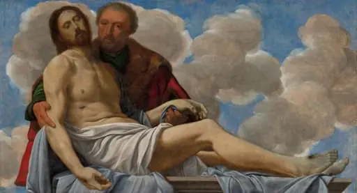 Christ with Joseph of Arimathea, by Giovanni Girolamo Savoldo