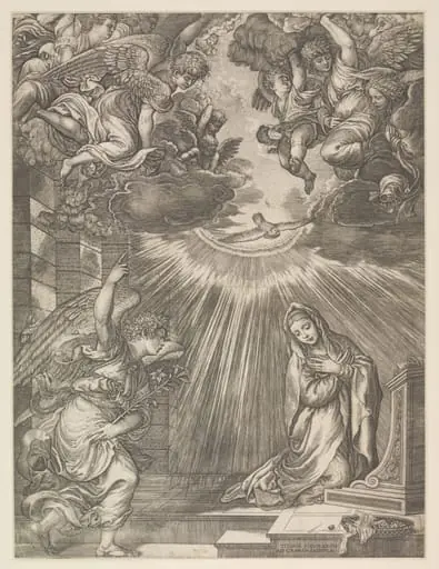 The Annunciation, by Giovanni Jacopo Caraglio