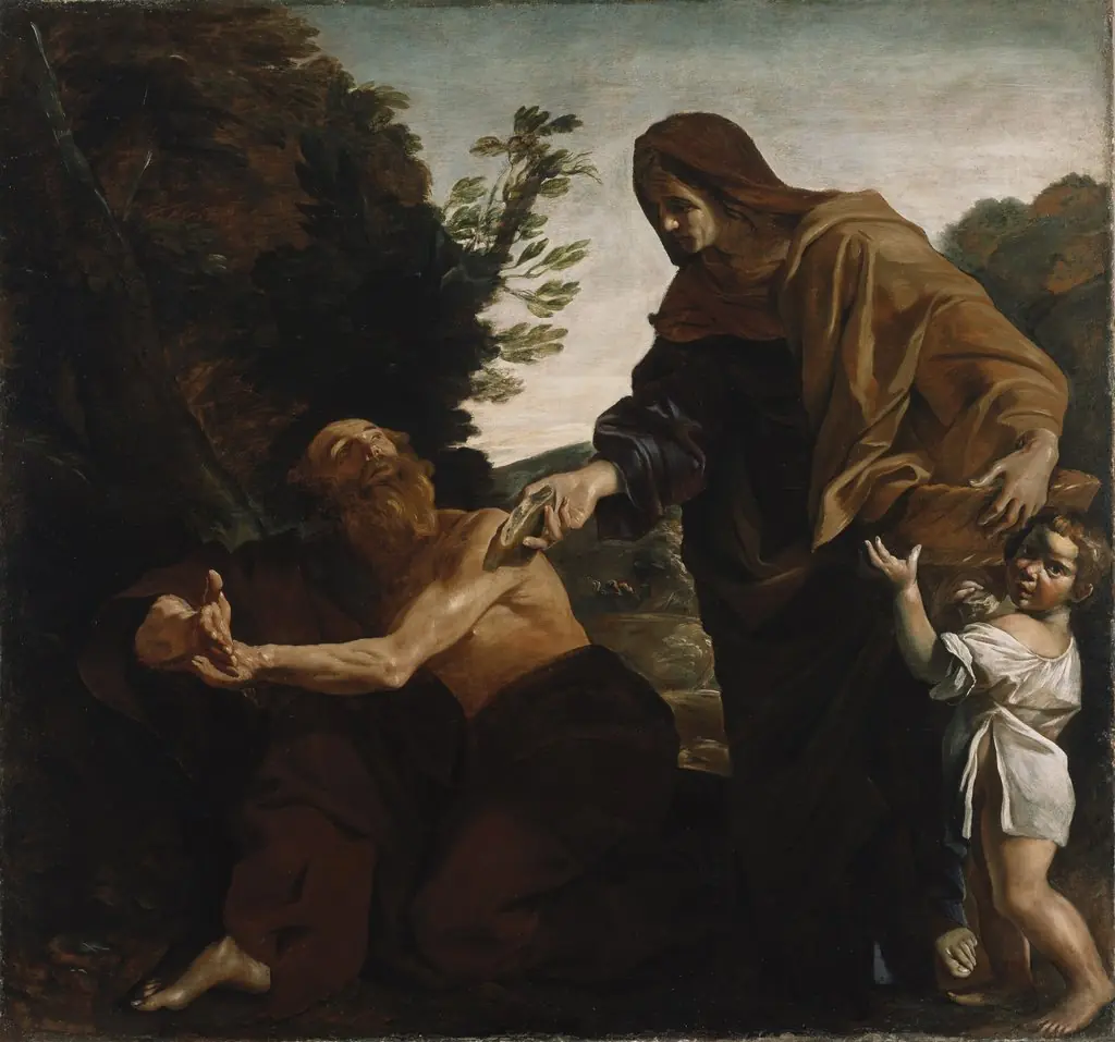 Elijah Receiving Bread from the Widow of Zarephath, by Giovanni Lanfranco