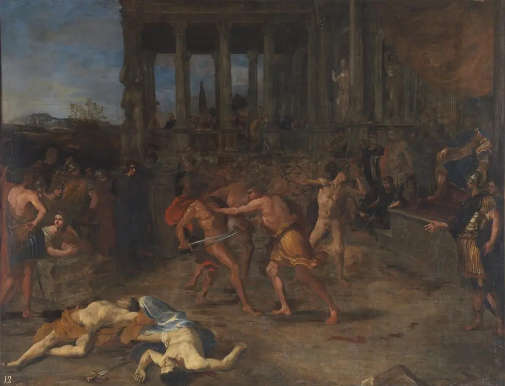 Gladiators Fighting, by Giovanni Lanfranco