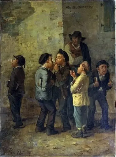 Copii fumând, by Giovanni Luigi Rose