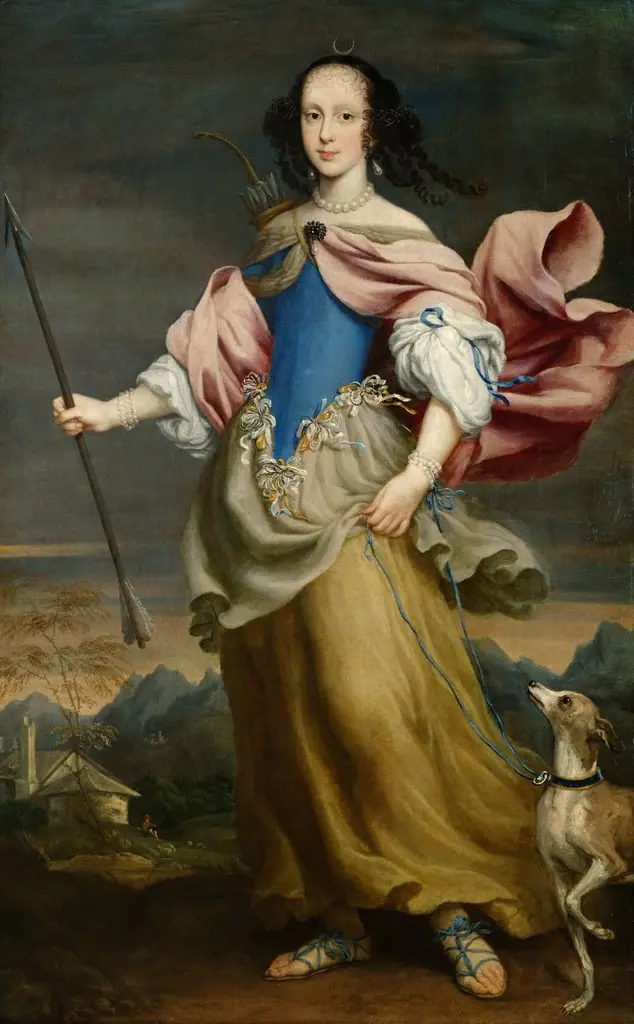 Erzherzogin Claudia Felicitas (1653-1676), Kaiserin, als Diana, Gattin Kaiser Leopolds I., by Giovanni Maria Morandi