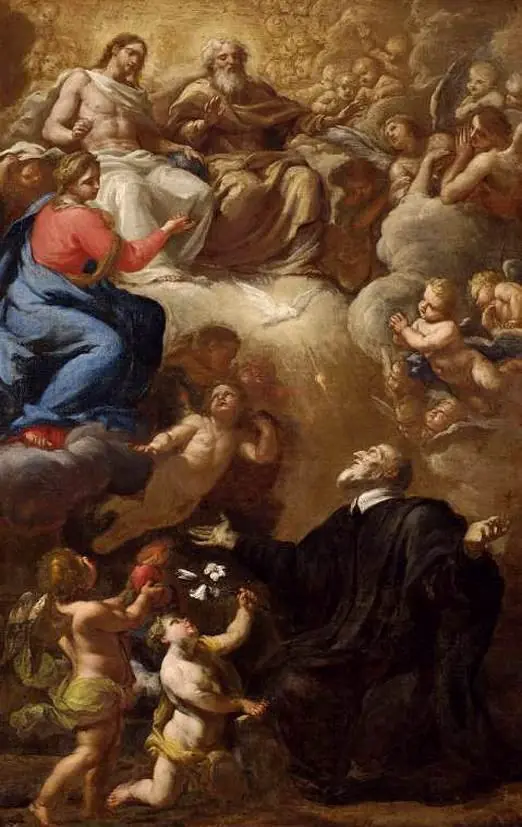 Vision of St Philip Neri, by Giovanni Maria Morandi