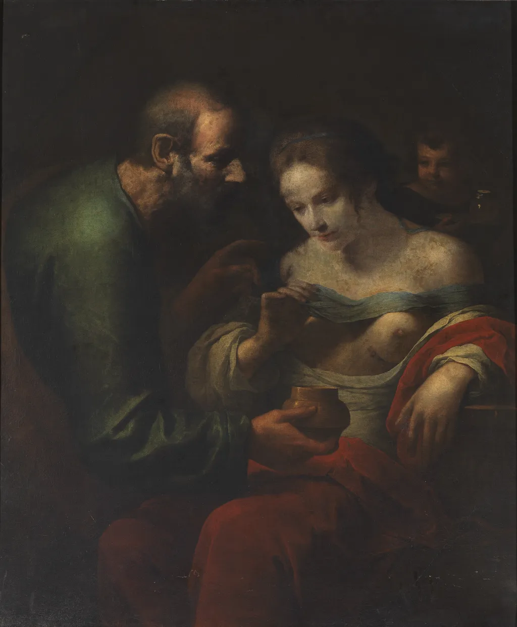 Santa Águeda curada por San Pedro en la prisión, by Giovanni Martinelli, oil, 1634