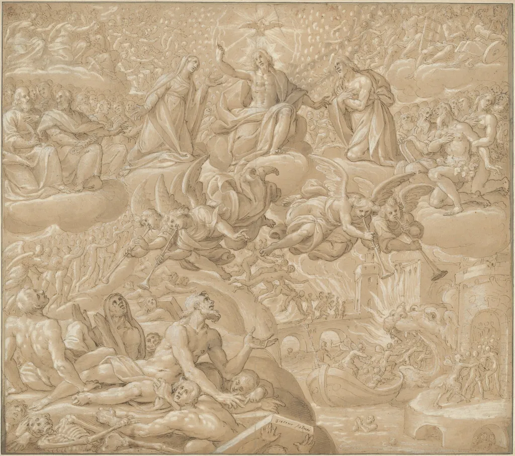 The Last Judgment, by Giovanni Mauro della Rovere, ink, 1614