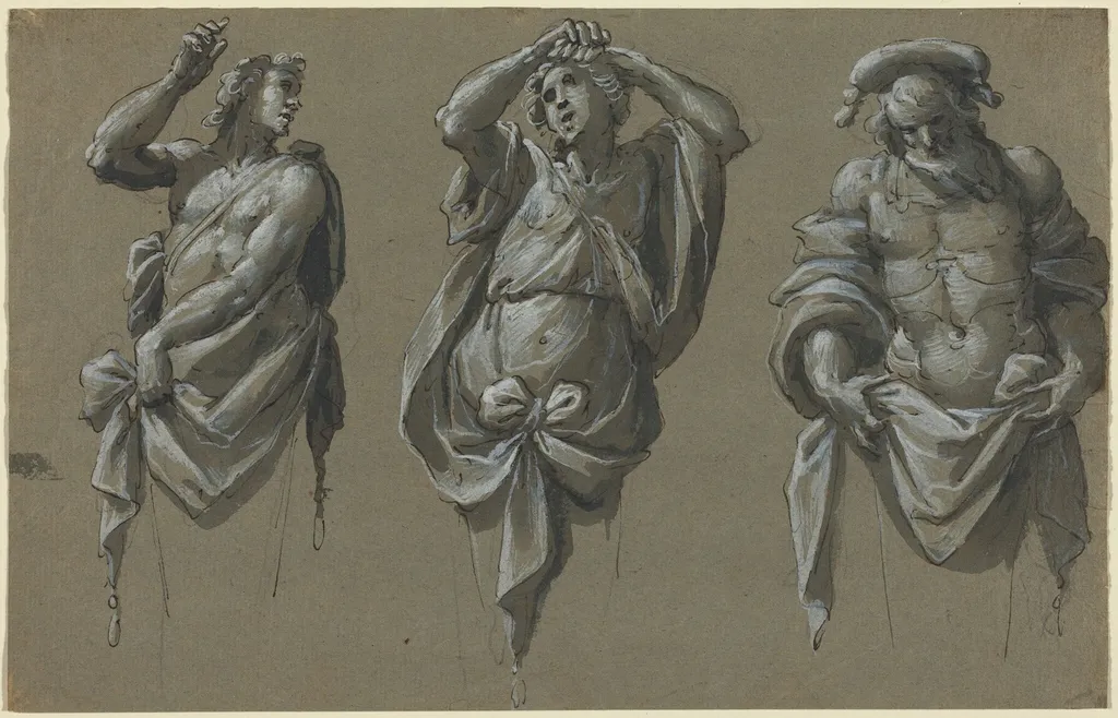 Three Herms, by Giovanni Mauro della Rovere, ink, 1634