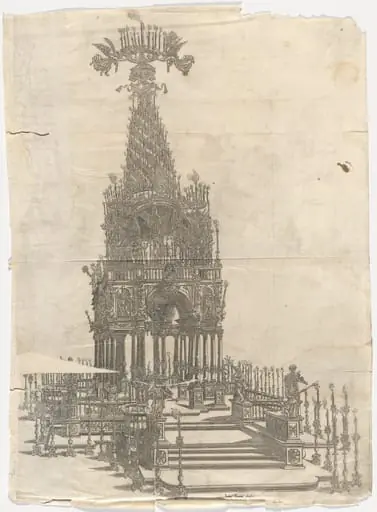 Catafalque in the Cathedral of Piacenza for Odoardo Farnese, Duke of Parma and Piacenza, by Giovanni Noati