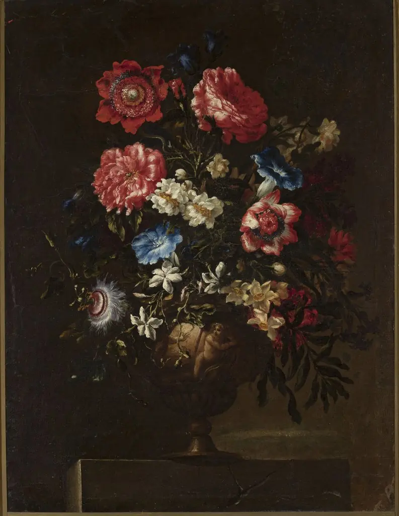 Still life with flowers, by Giovanni Paolo Castelli