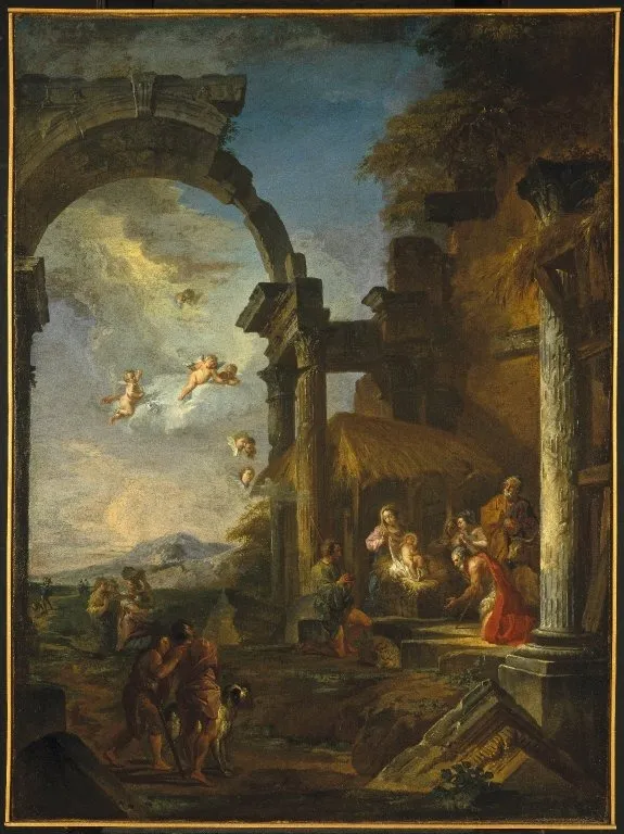 Adoration of the Shepherds, by Giovanni Paolo Panini, oil, 1755