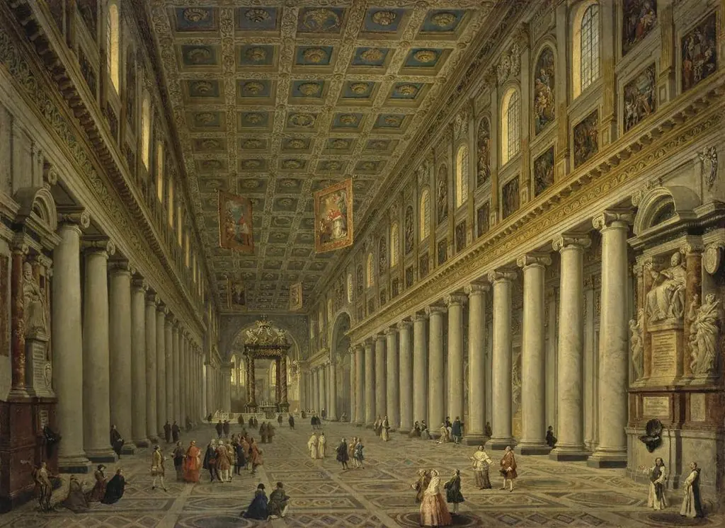 Interior of S. Maria Maggore in Rome, by Giovanni Paolo Panini
