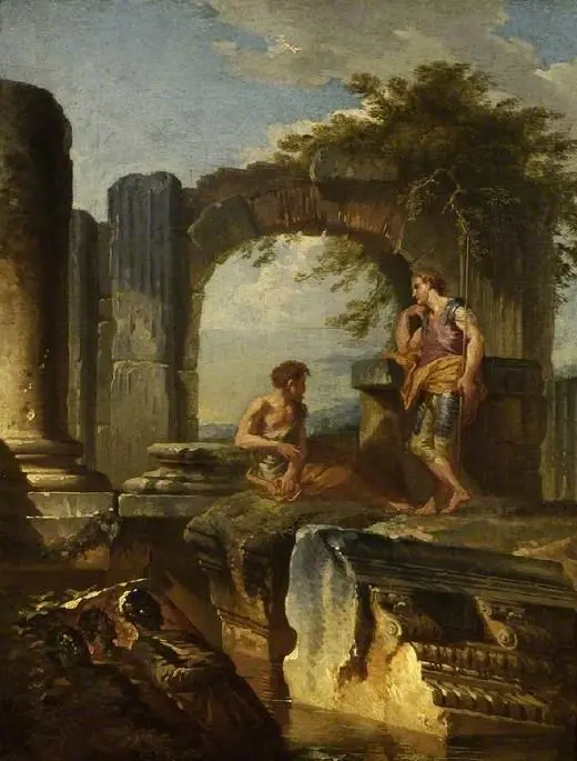 Ruins with figures, by Giovanni Paolo Panini