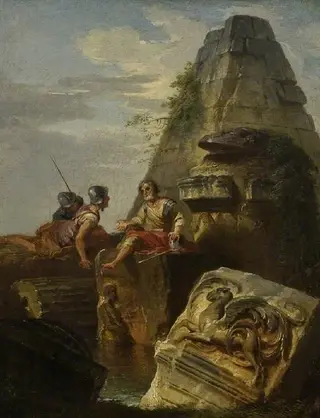 Ruins with figures, by Giovanni Paolo Panini, 1720