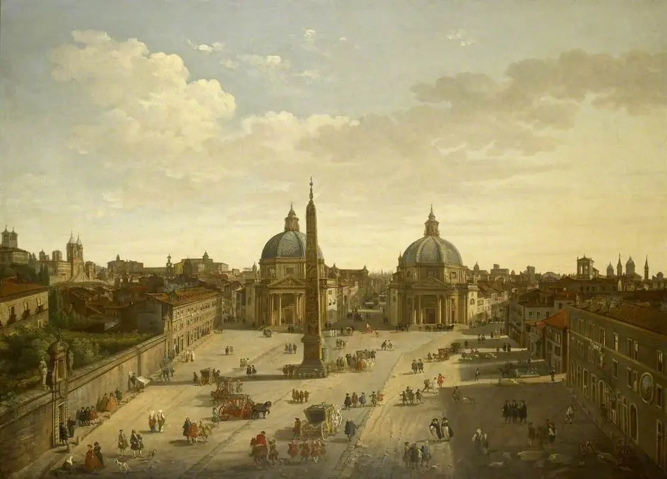 The Piazza del Popolo, Rome, by Giovanni Paolo Panini