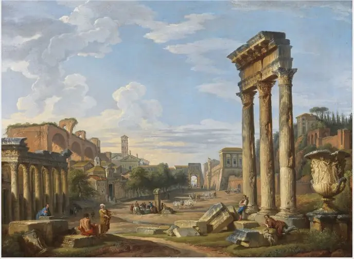 The Roman Forum, by Giovanni Paolo Panini