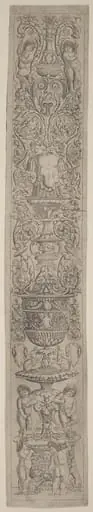 Ornament Panel: Four Children with a Cat and a Dog, by Giovanni Pietro Birago