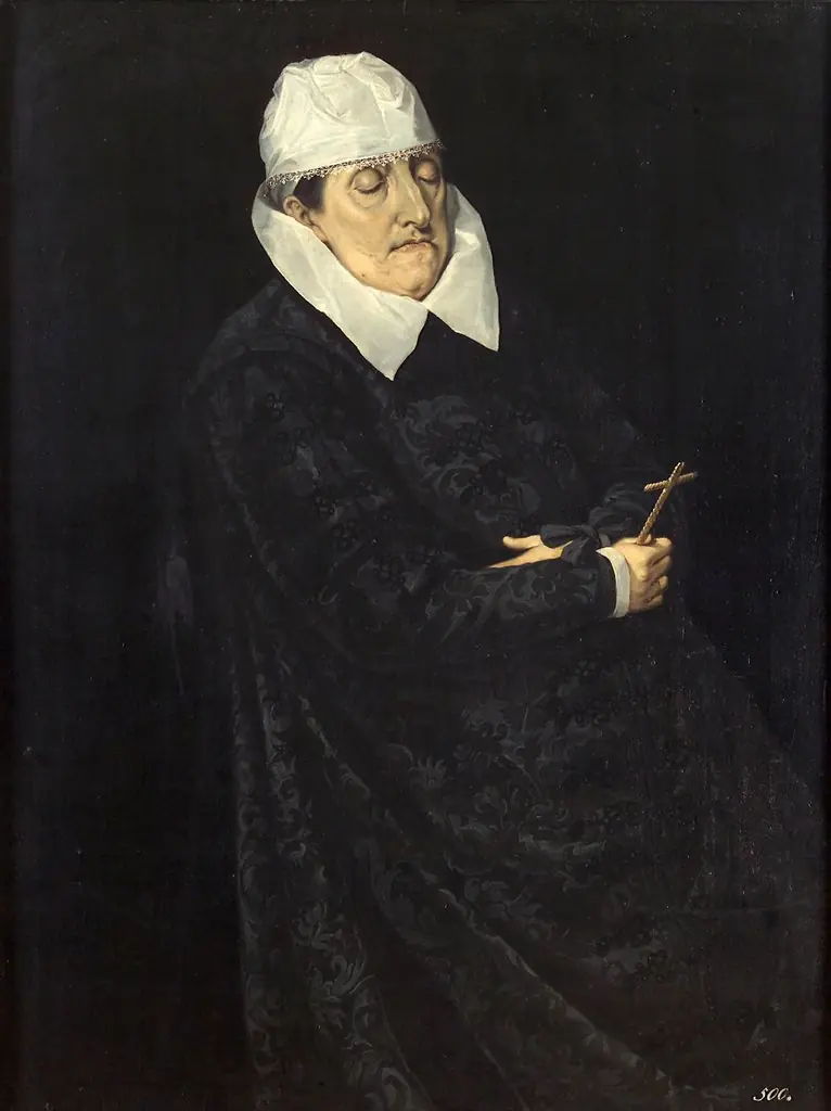 Maria Anna von Bayern (1551-1608), Gemahlin von Karl II. von Innerösterreich, auf dem Totenbett, by Giovanni Pietro de Pomis