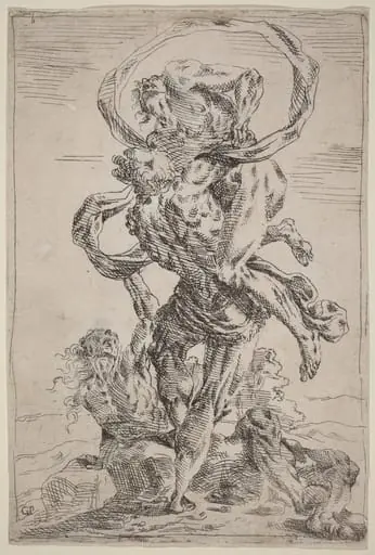 Hercules and Antaeus, by Giovanni Pietro Possenti