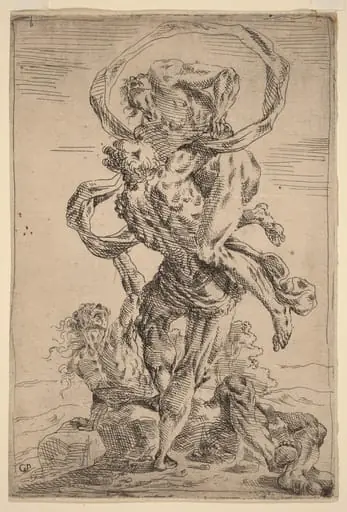 Hercules and Antaeus, by Giovanni Pietro Possenti