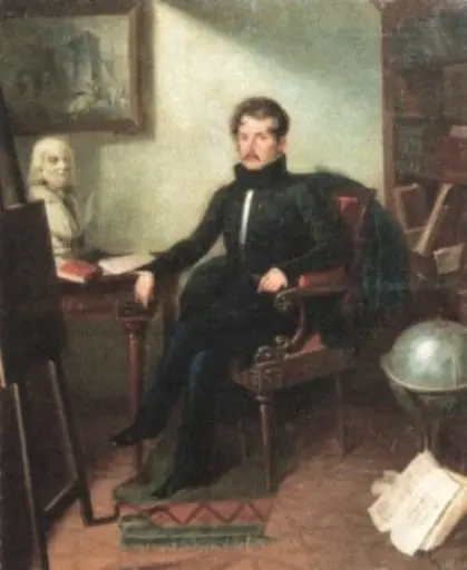 Portetul lui Gheorghe Asachi (Gheorghe Asachi în cabinetul de lucru), by Giovanni Schiavoni