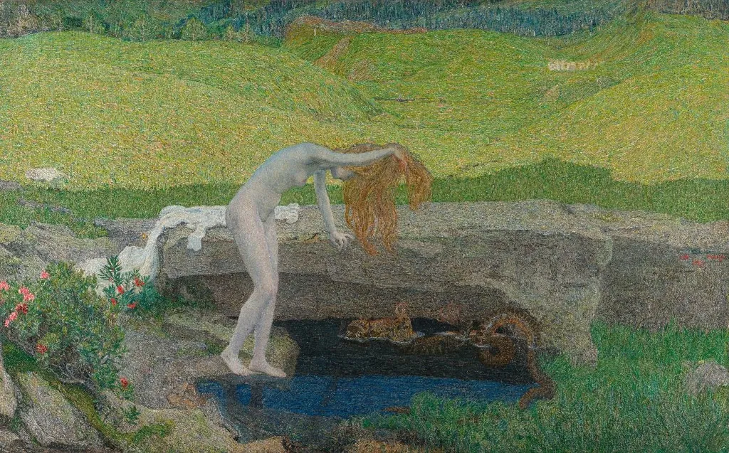La vanità, by Giovanni Segantini, oil, 1899